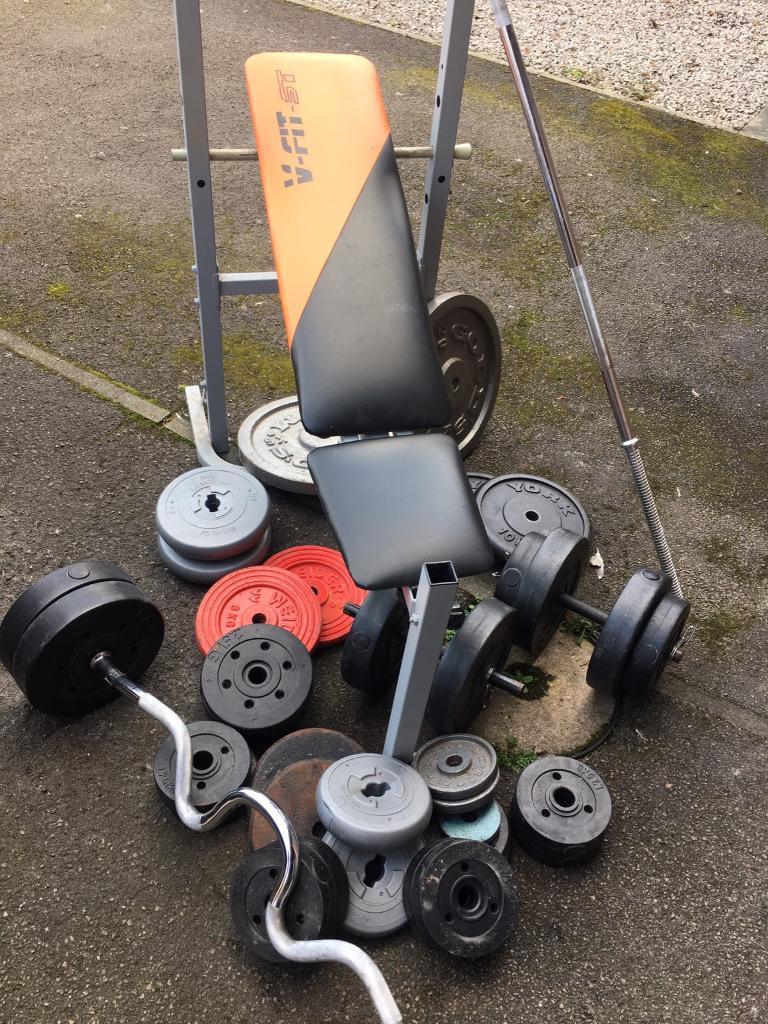 Used 150kg+ weights for weight lifting at home in Leyland, Lancashire