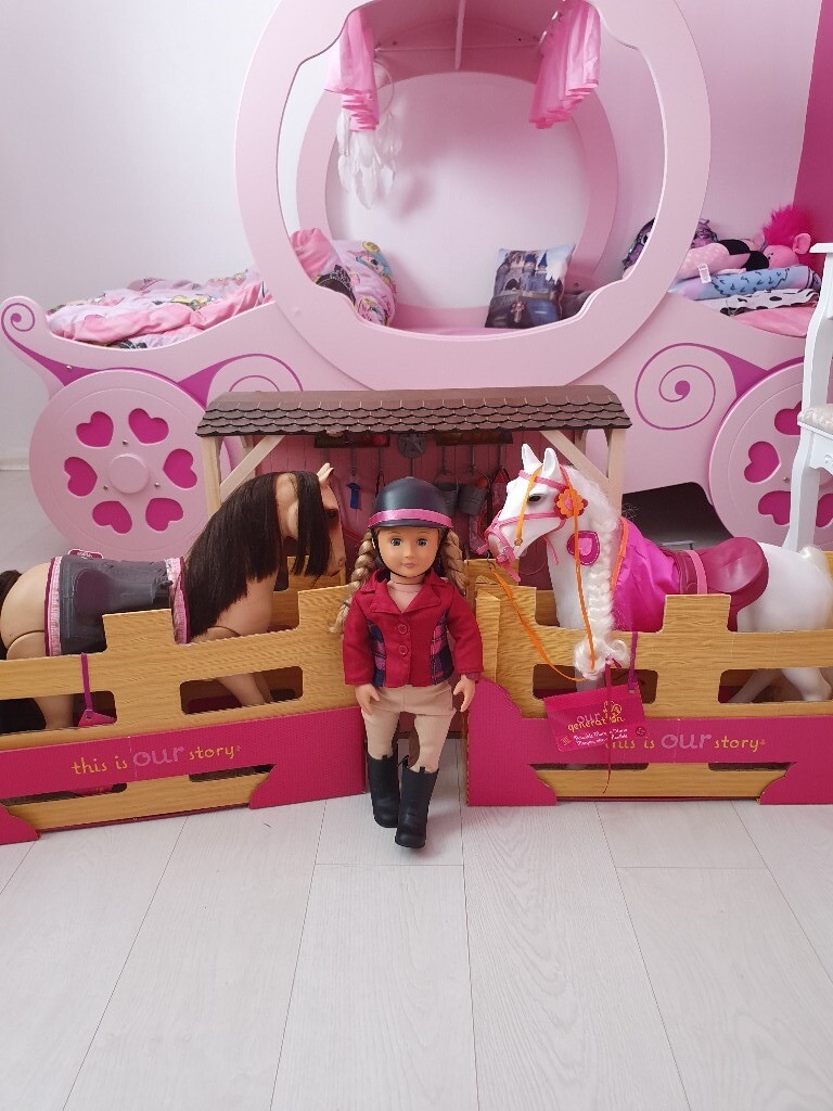 Our Generation Horse Stable with Riding Doll and 2 Horsea in
