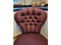 vintage cocktail chair, parlour chair newly upholstered