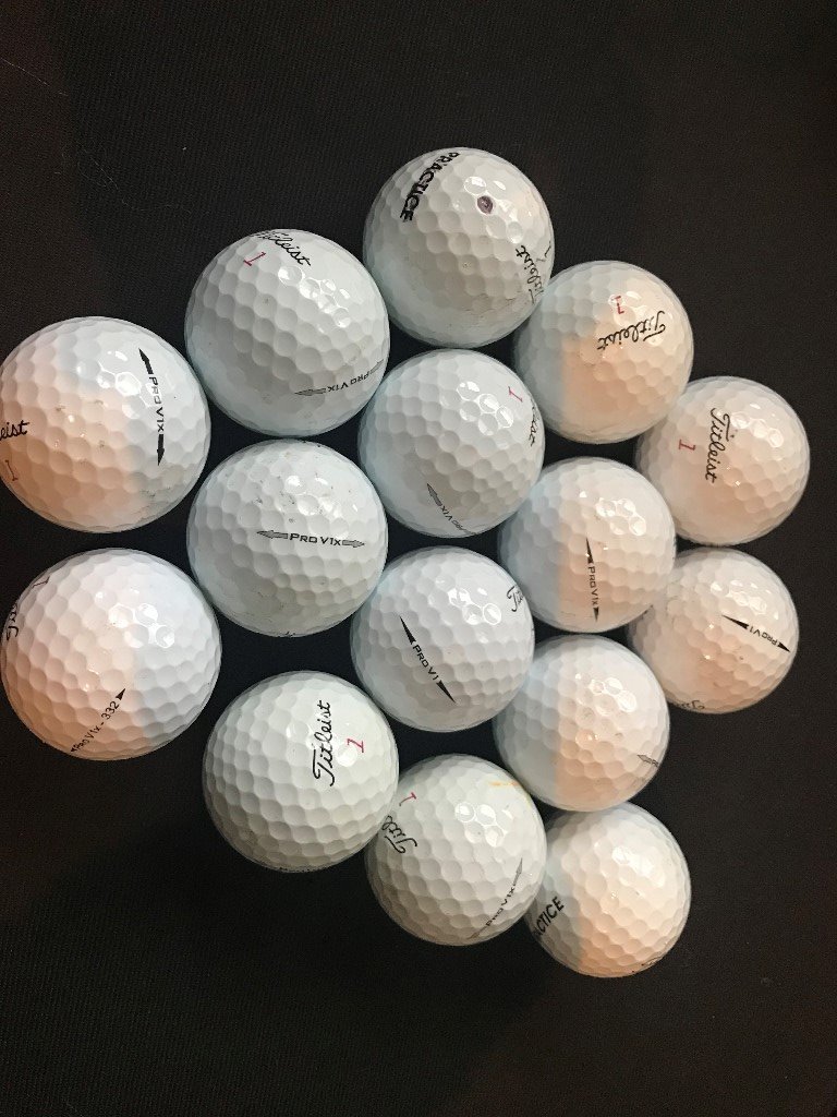 15 Titleist ProV Golf Balls stamped Practice in Bridge of Don