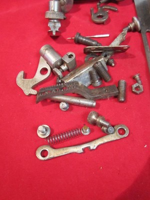 VINTAGE DAMASCUS GRAND ROTORY TREADLE SEWING MACHINE FACEPLATE & MISC.