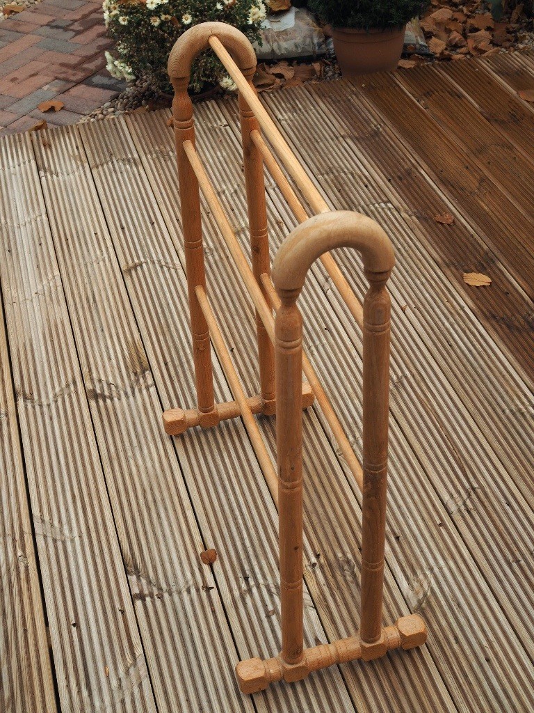 Natural pine freestanding wooden towel rail in Forres, Moray Gumtree