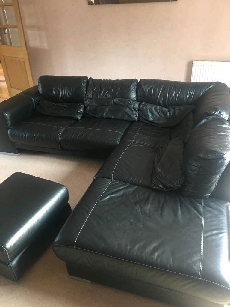 black corner leather sofa in Liverpool, Merseyside Gumtree