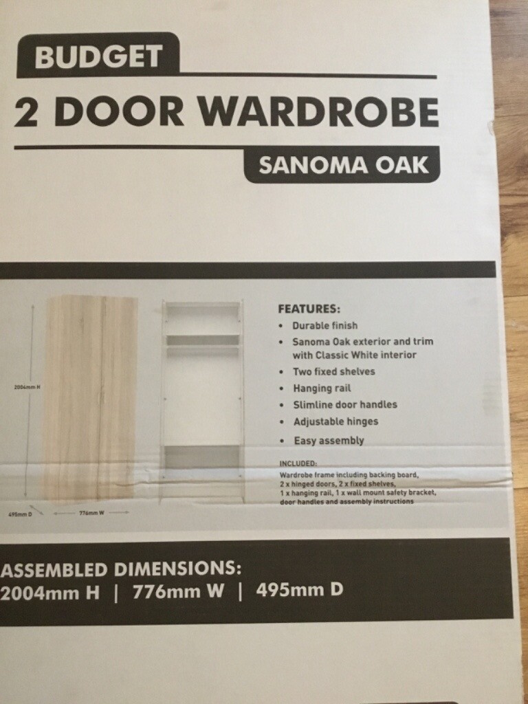 2 Door Wardrobe In Haverfordwest Pembrokeshire Gumtree