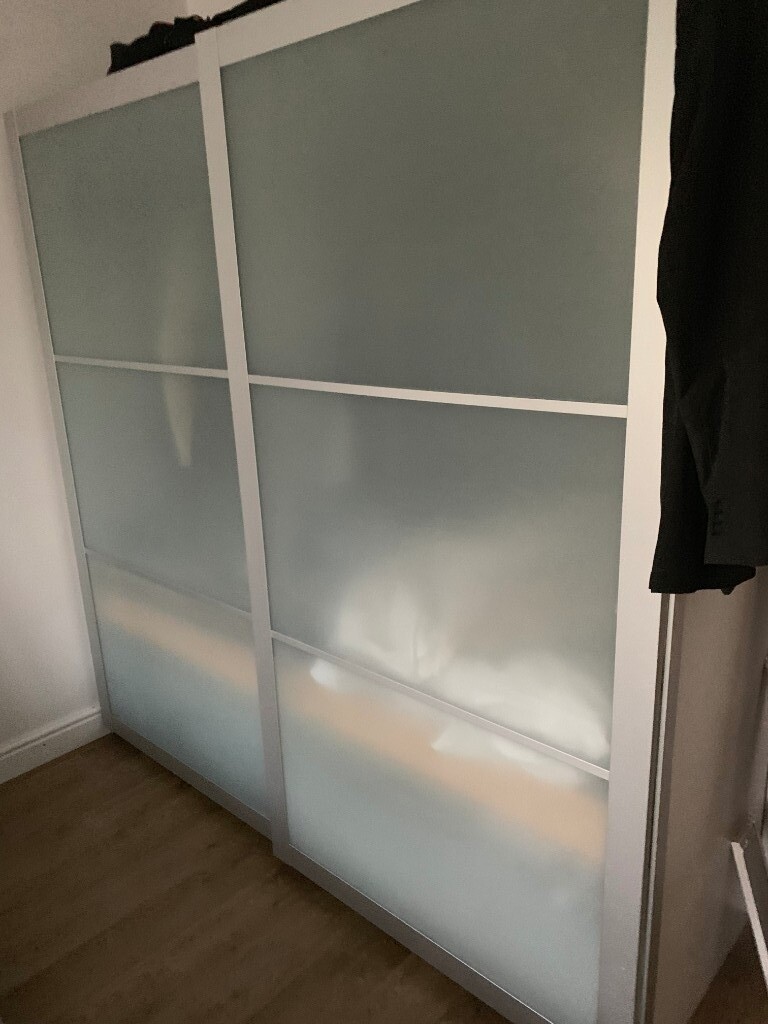 Ikea Pax Glass Sliding Doors Double Wardrobe In Olton West