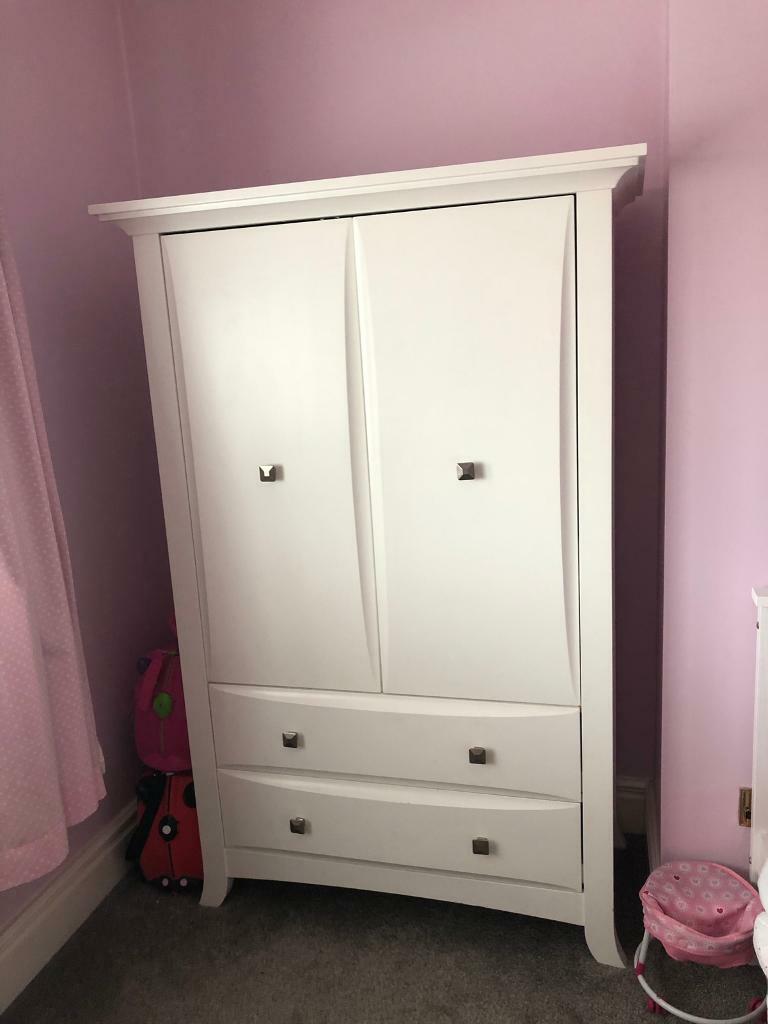 White Nursery Children S Wardrobe And Drawers Can Deliver Today
