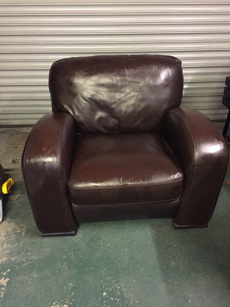 Dark Brown Leather Armchair in Boldon Colliery, Tyne and Wear Gumtree