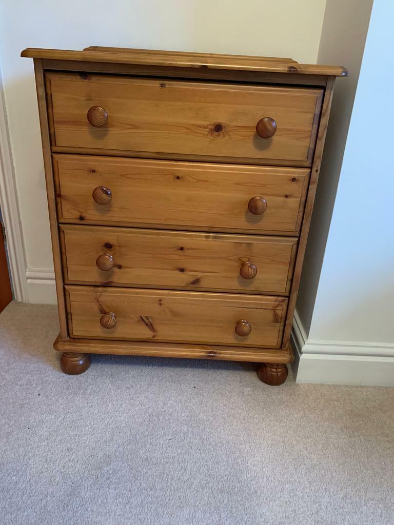 4 drawer pine chest of drawers in Stalham, Norfolk Gumtree