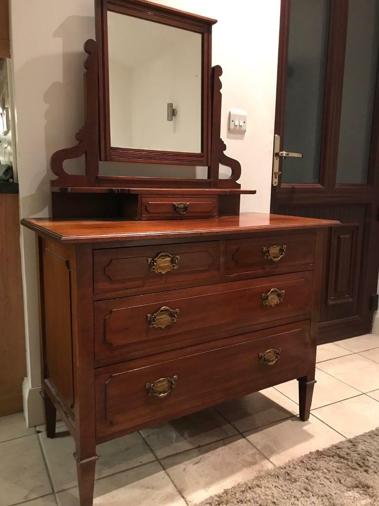 Vintage mahogany chest of drawers vanity in Ormeau Road, Belfast