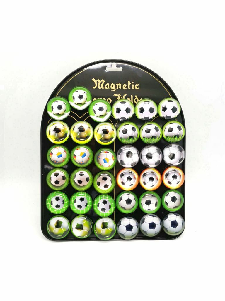 Set 36 Pezzi Calamite Memo Magnetiche Frigo Lavagna Pallone Calcio bal