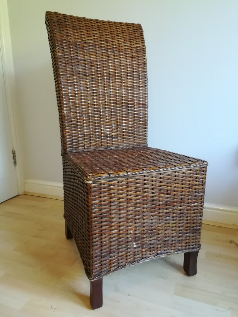 4 Wicker Kitchen Chairs in Loughborough, Leicestershire Gumtree