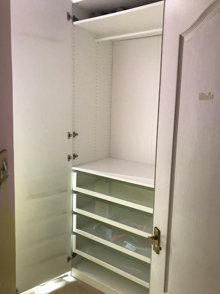 Ikea Pax Large Double Wardrobe with Glass Drawers in Mirfield, West