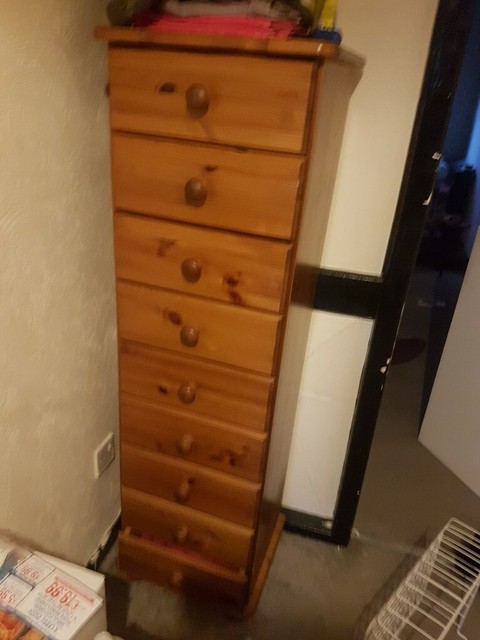 Solid Wood High Chest Of Drawers In Cumbernauld Glasgow