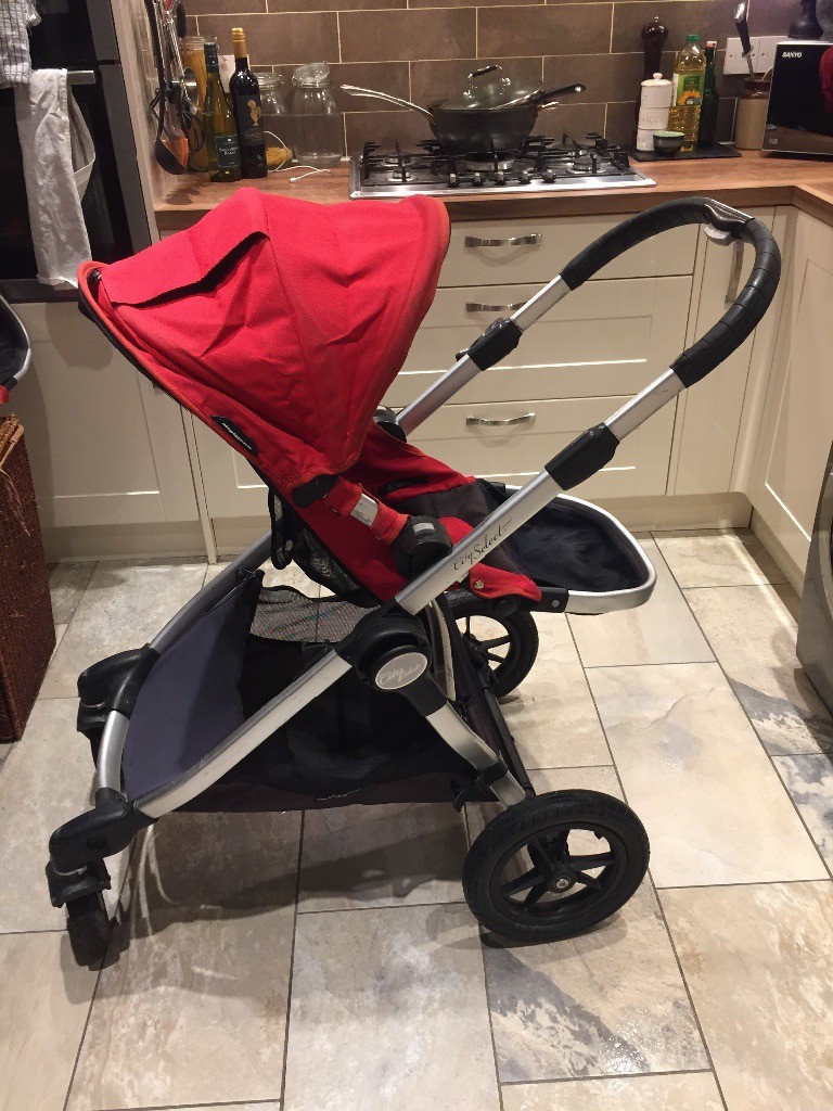 Baby Jogger City Select (Red) pram / double buggy with second seat