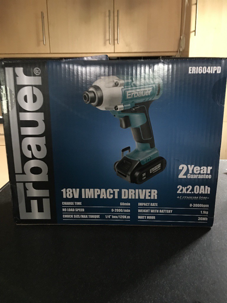 ERBAUER ERI6041PD 18V 2.0AH LIION CORDLESS IMPACT DRIVER ERI604IPD