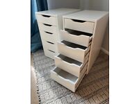 A pair of IKEA drawers