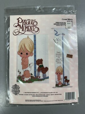 PRECIOUS MOMENTS Cross Stitch #131-05 - Precious Baby Just Grows Growth Chart