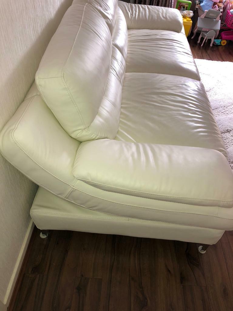 Cream leather sofa in Woolton, Merseyside Gumtree