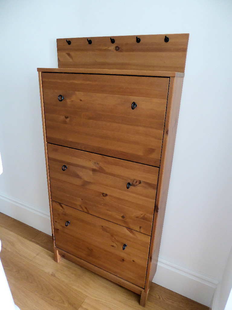 Ikea Pine Shoe Cabinet with Key Hooks | in Ipswich ...