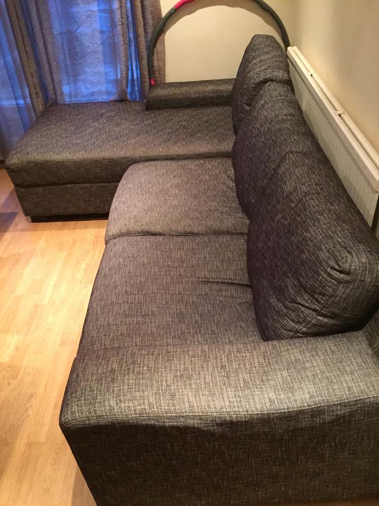 grey corner sofa with storage