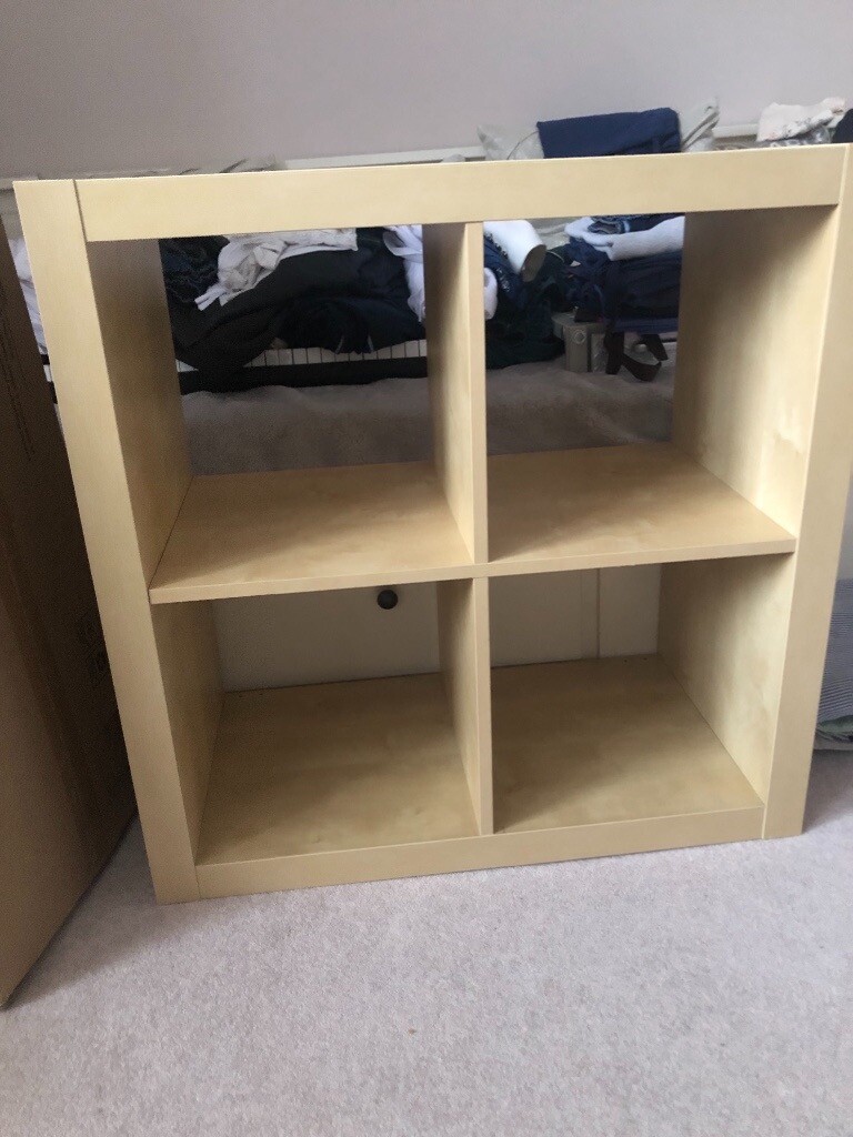 Ikea Kallax four cube oak shelving unit in Kelvinbridge, Glasgow