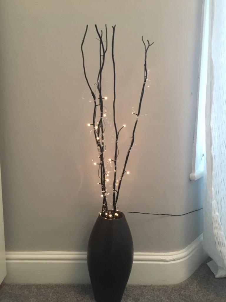 Large Tall Vase And Light Up Tall Twigs Will Split 8 In Bootle