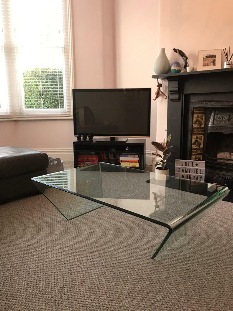 Rectangular Modern Glass Coffee Table From John Lewis in Gloucester