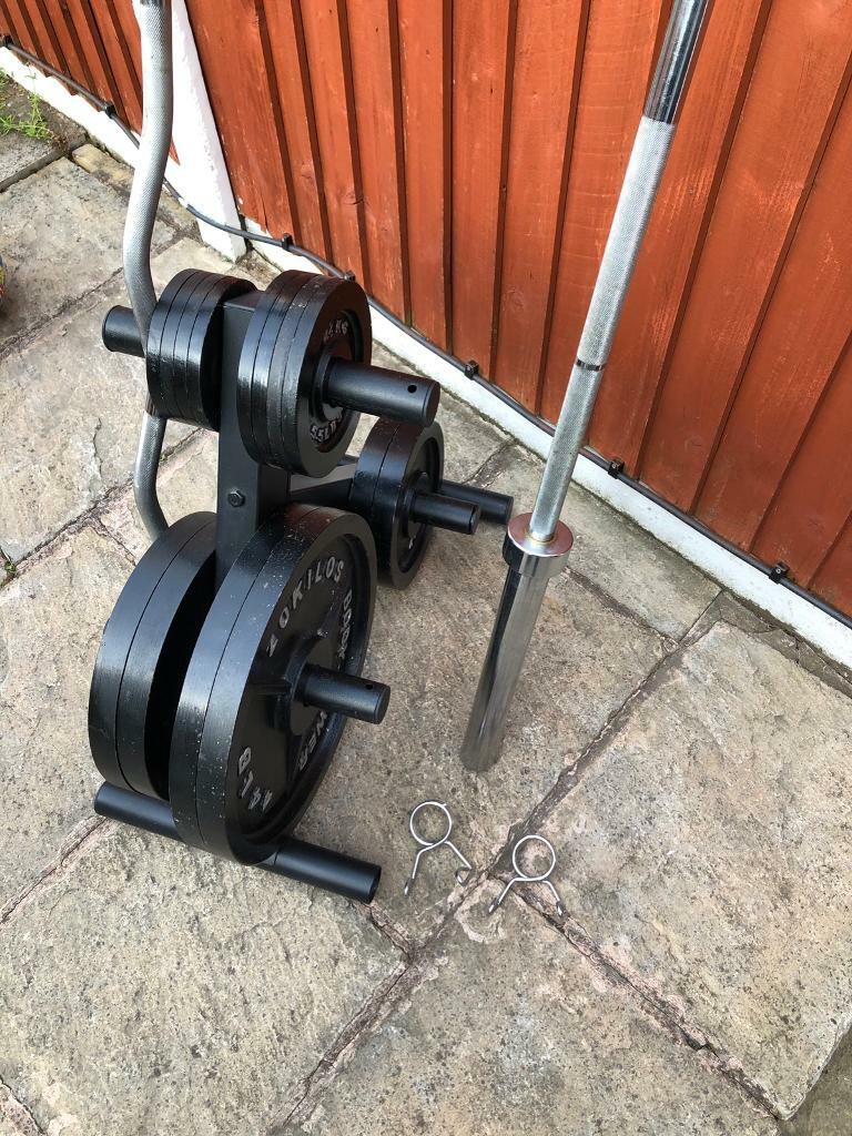 BodyPower Olympic Weights + Barbell + Curl bar. •Can Deliver* in