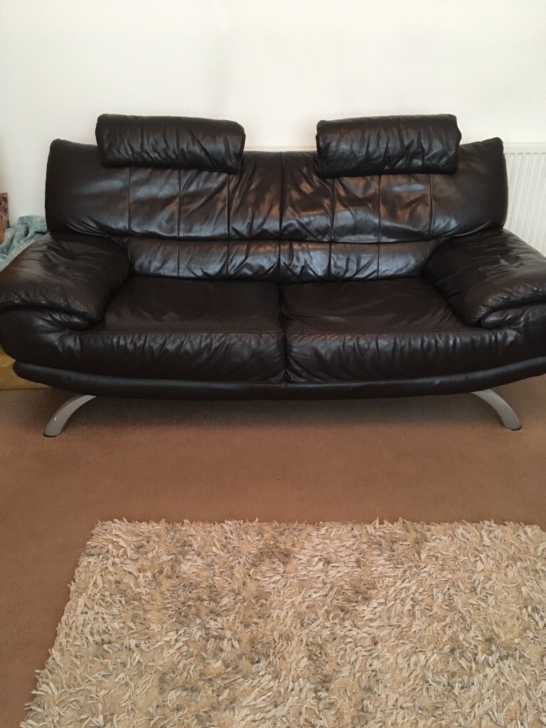 Large 2 seater DFS brown leather sofas in Burton Joyce, Nottinghamshire Gumtree