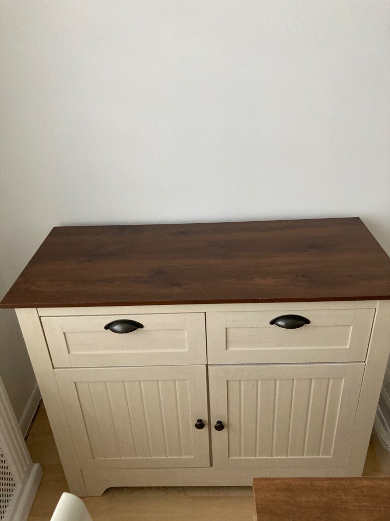 Dark oak and cream sideboard in Leicester, Leicestershire Gumtree