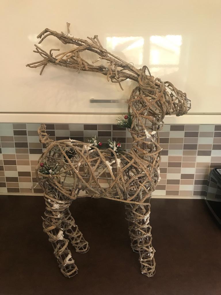 Wicker Reindeer Christmas Decoration in Cyncoed, Cardiff Gumtree