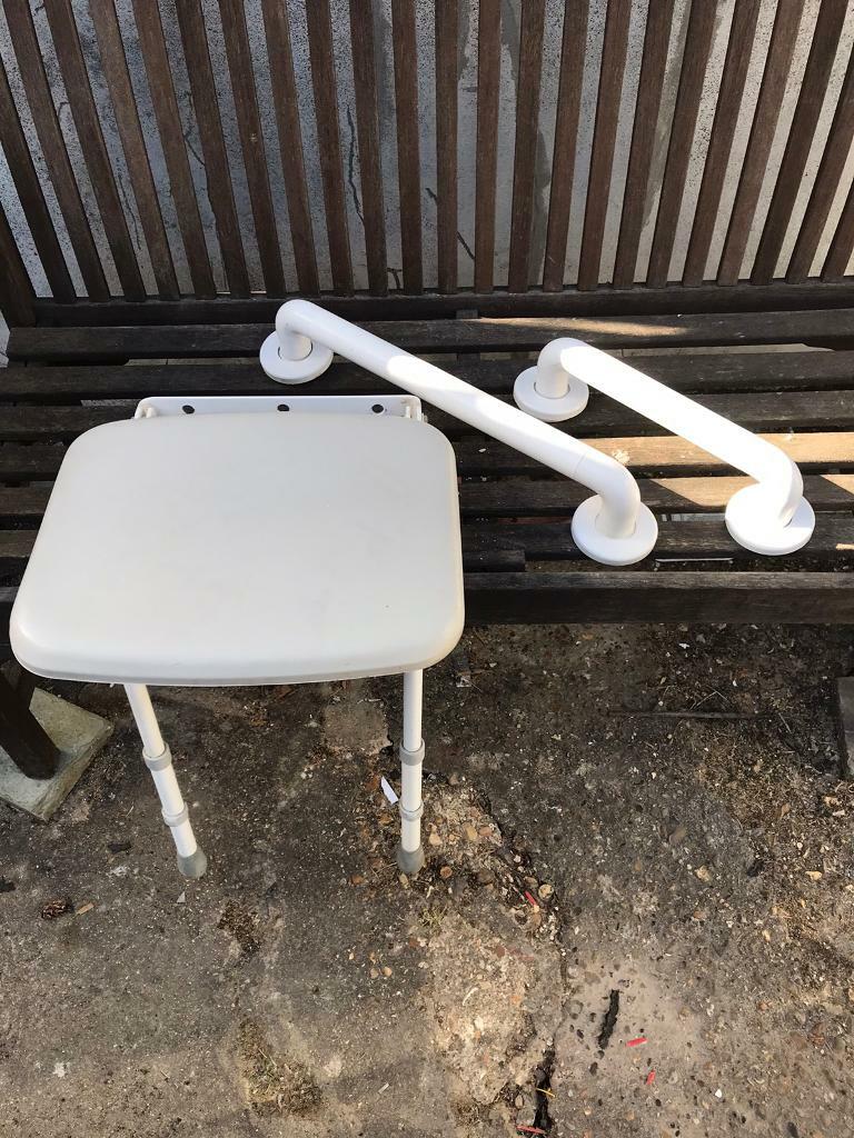 Adjustable shower seat and grab handles in Blandford Forum, Dorset