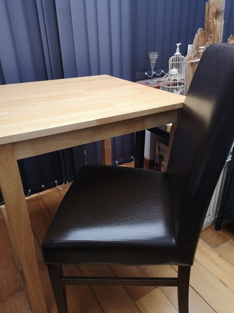 Dining Table Two Faux Leather Chairs In East Kilbride Glasgow