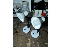 Two white desk lamps with bulbs central London bargain