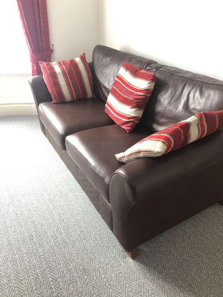 M&S Abbey Leather Sofa (Medium 2/3 seater) in Liverpool, Merseyside