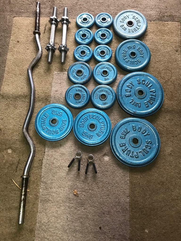 Body Sculpture weights including curl bench in Wrexham Gumtree