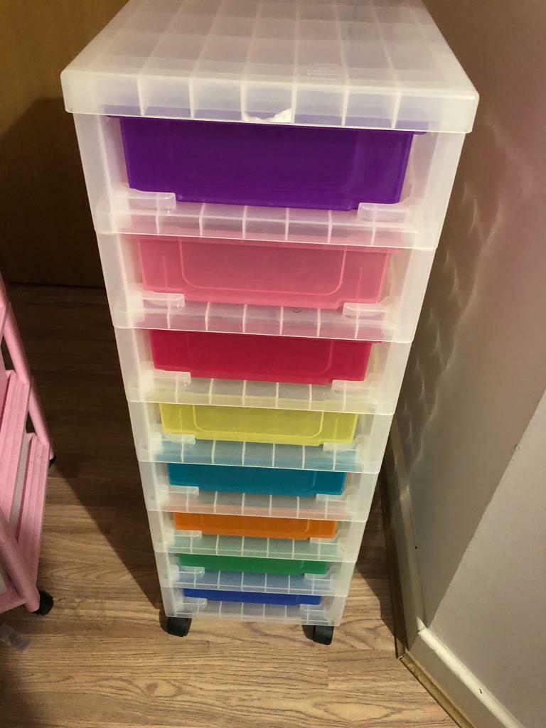 8 Drawer Multicoloured Tower Storage Unit In Islington London