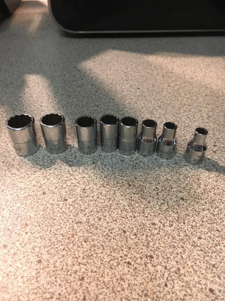 Snap On 1/4 Drive imperial Sockets 12 point in Durrington, Wiltshire