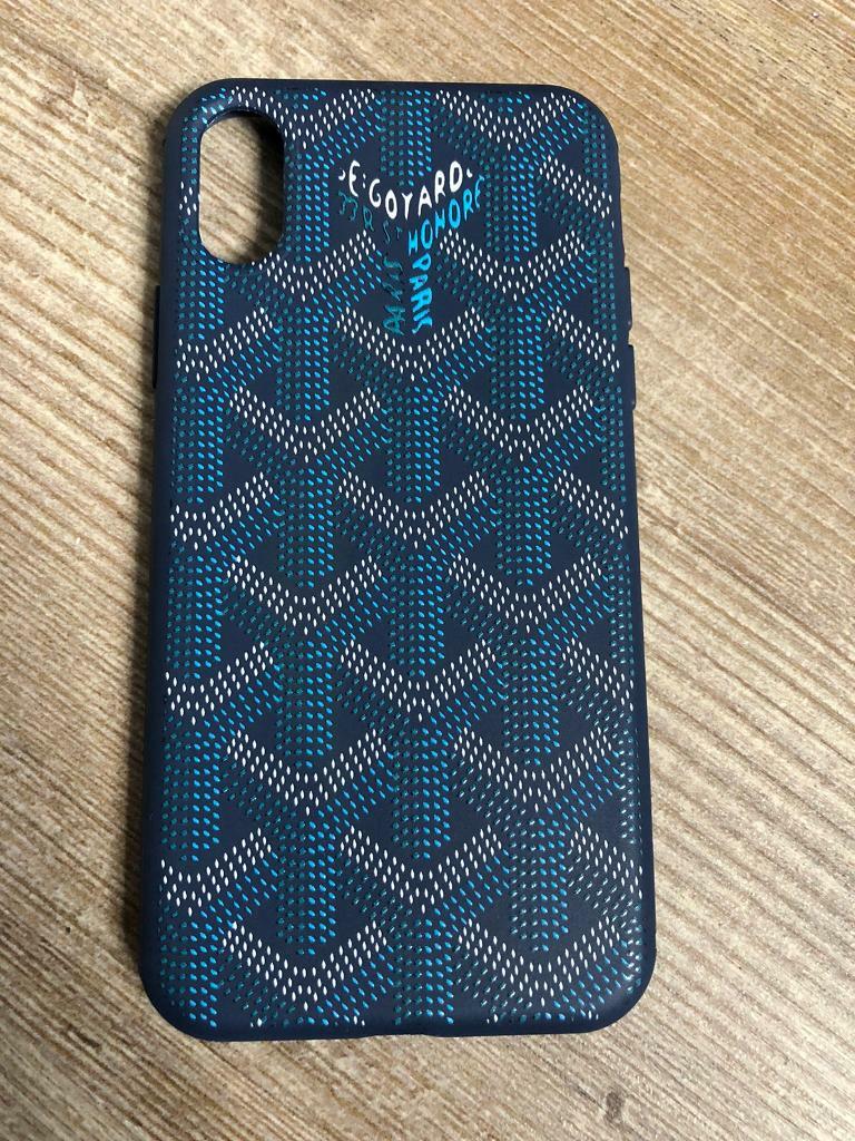 Goyard iPhone X case blue in Hasland, Derbyshire Gumtree