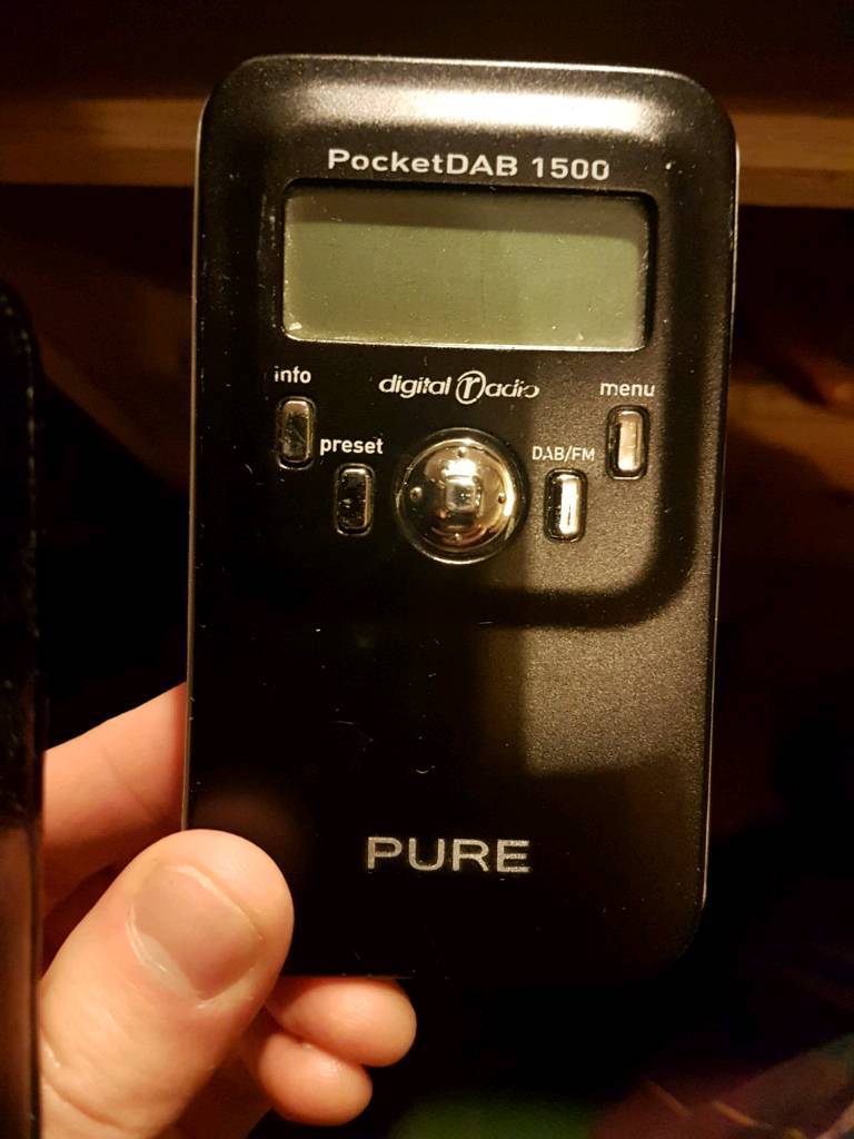 Pure pocket DAB 1500 radio with JVC earphones in Shawlands, Glasgow