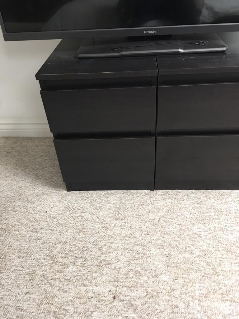 Black ikea bedside / drawers in Warrington, Cheshire Gumtree