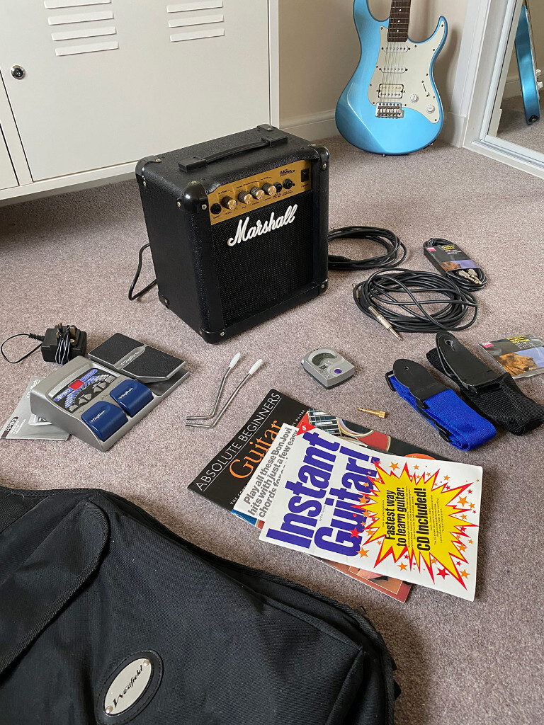 Yamaha Pacifica Electric Guitar, Amp, Pedal & Starter Kit in