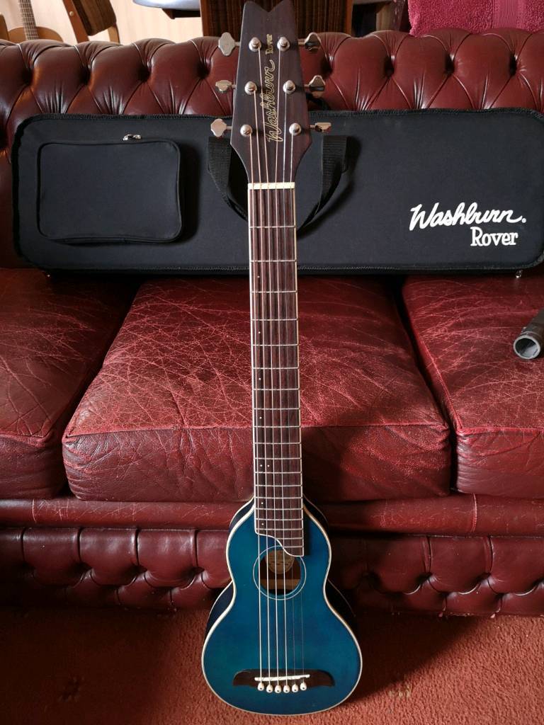 Washburn Rover travel guitar and case in Forres, Moray Gumtree