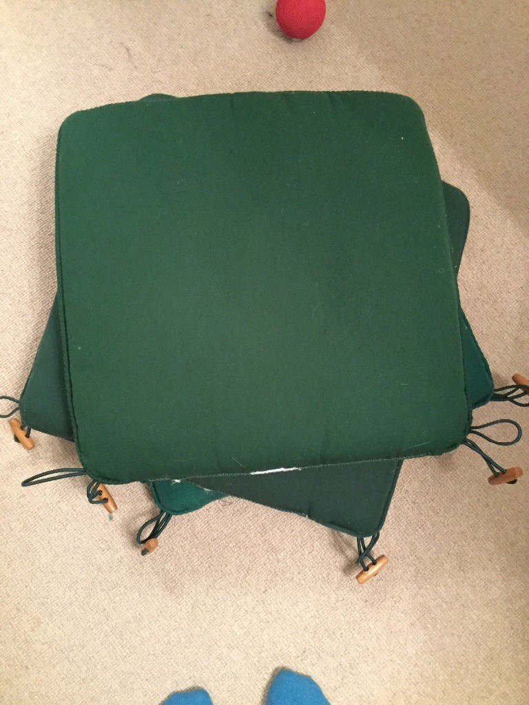 6x dark green garden chair cushions in Billericay, Essex Gumtree