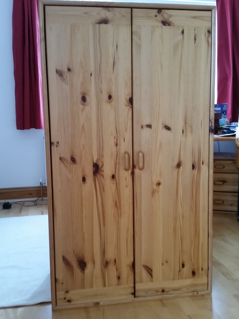 Pine Childrens Bedroom Furniture Set Flexa With Wardrobe Chest And