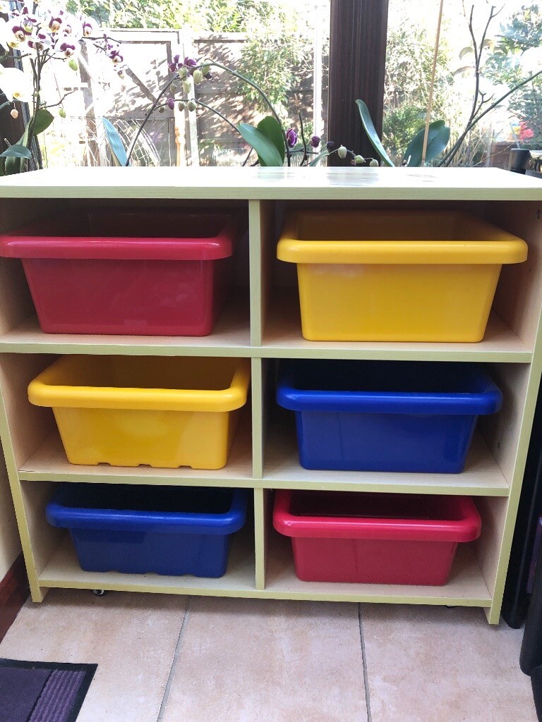 Wooden toy storage unit on wheels in Farnborough, Hampshire Gumtree