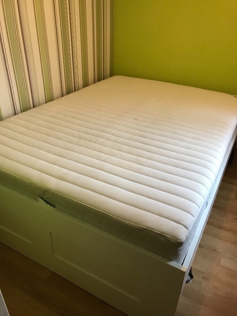SOLD IKEA DOUBLE BED FRAME WHITE in Bletchley, Buckinghamshire
