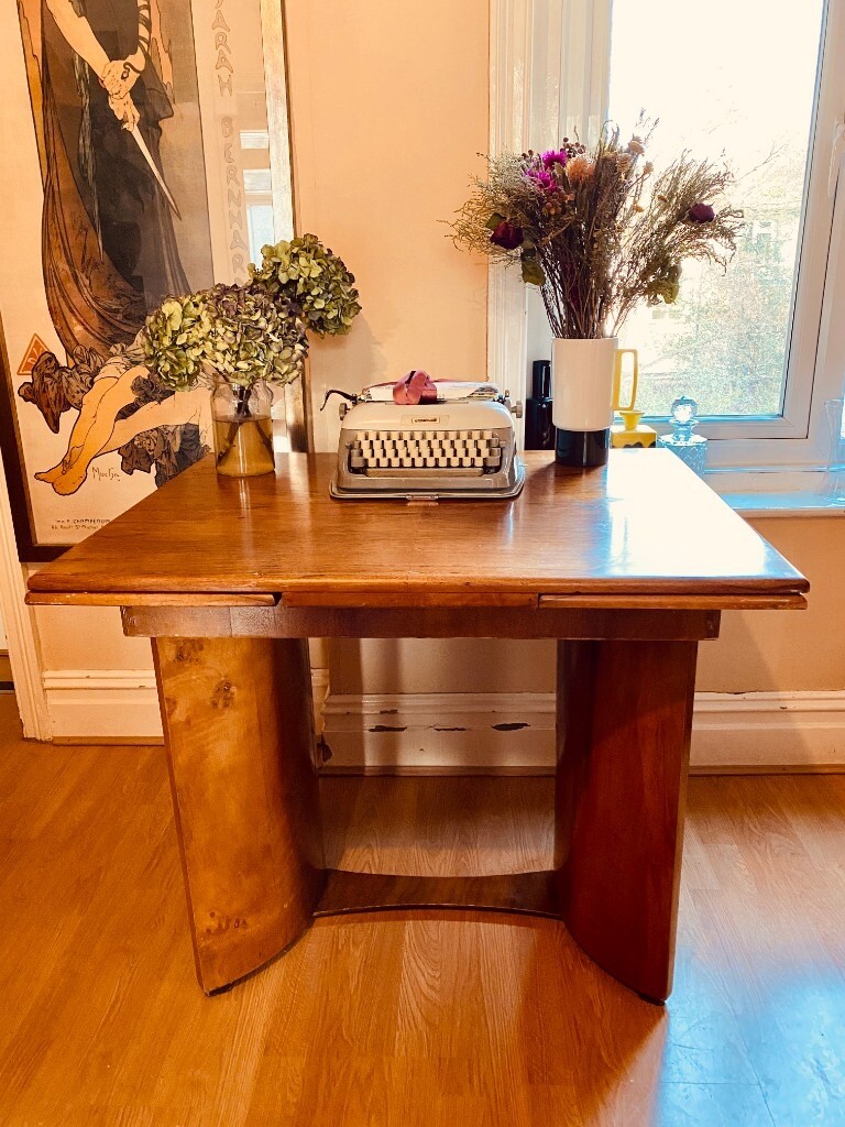 Dining Table Vintage Retro Mid Century Art Deco Extending ...