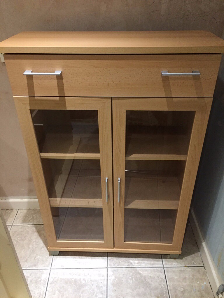 Wooden display (glass doors, 1 drawer) in Templepatrick