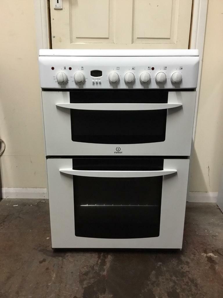 indesit double oven electric cooker